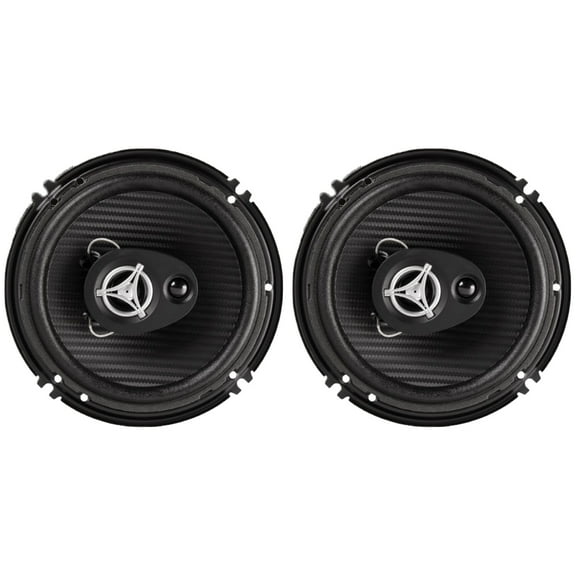 Power Acoustik Reaper 6.5 Inch 3 Way Speakers 400 Watts Pack of 2 Carbon Fiber