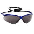 thumbnail image 2 of KleenGuard V30 Nemesis Safety Glasses (47387), Smoke (Safety Sunglasses) Anti-Fog Lens with Metallic Blue Frame, 12 Pairs / Case, 2 of 4