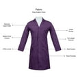 thumbnail image 4 of Panda Uniform by HeedFit Unisex 40" Medical Lab Coat – XS Purple, 4 of 4