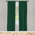 thumbnail image 3 of Ambesonne Fleur De Lis Curtains, Royal Floral Forms, Pair of 28"x84", Hunter and Sage Green, 3 of 5