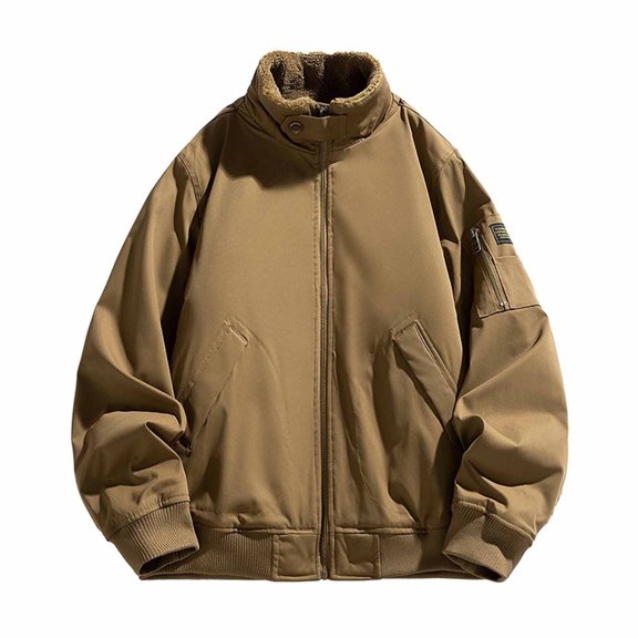 Mens Lightweight Jackets Full Zip Business Casual Windbreaker Fall Golf Coat Warm Winter Jacket with Pockets