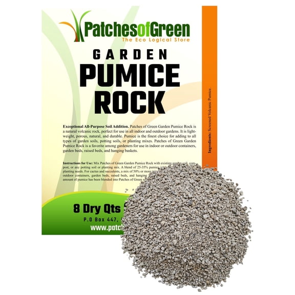 2 Gallons (8 Qts) Bonsai & Succulent Garden Pumice Rock from Patches of Green