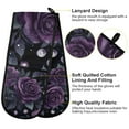 thumbnail image 2 of Yayeee Double Oven Mitt Kitchen Heat Resistant Baking 35" x7" Quilted Glove, Roses and Pearls, 2 of 6