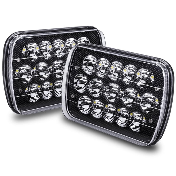 Faros LED TRUE MODS 7x6 5x7 H6054 negros para Jeep Wrangler