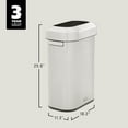 thumbnail image 6 of Rubbermaid Refine Stainless Steel Indoor Trash Can with Open Lid 15 Gallon Silver (2147581), 6 of 7