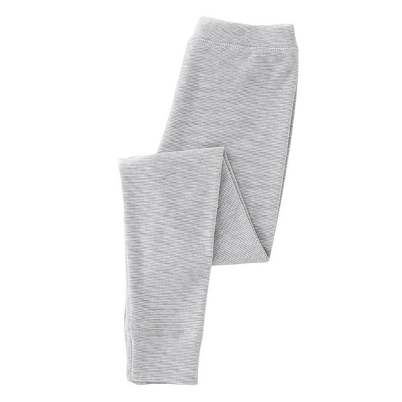 FAOWME Girls Autumn Leggings Pants Solid Color Elastic Children Pants Baby Winter Trousers Light Gray 4-5 Years