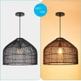 thumbnail image 5 of Arturesthome Black Rattan Pendant Lights Lampshade Wicker Hanging Light Fixture Chandelier for Kitchen Island Dining Room Entryway Hallway, 5 of 14