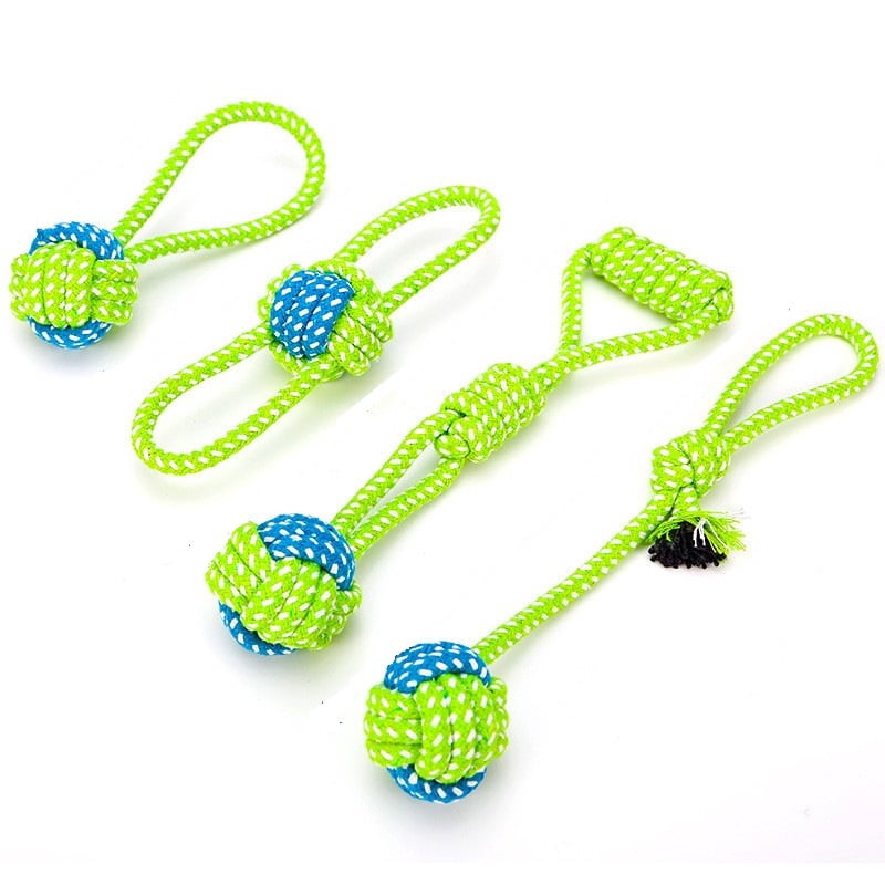 Rope toys, teeth cleaning, chewing, and rope tug of war dog toys designed specifically for small and medium-sized dog breeds, making them busy chewing toys