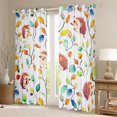 thumbnail image 2 of YST Rideaux Occultants Hérisson Mignon pour Enfants Garçons Filles Rideaux Floraux Boho & Draperies, Rideaux Feuilles Colorées Plante Aquarelle Abstraite Draperies de Fenêtre Animaux Sauvages, 2 of 6