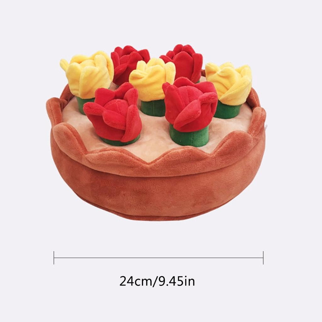 Dog Plush Toy Hide and Seek Snuffle-Feeder Interaction Pet Aggressive Chewer Sniff-Training Dog Squeak Toy Treats Puzzle