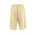 thumbnail image 6 of RYRJJ Women's Bermuda Shorts Wide Leg Cotton Linen Summer Casual Long Shorts Baggy High Waisted Drawstring Short Pants with Pockets(Khaki,M), 6 of 6