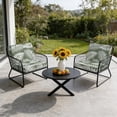 thumbnail image 6 of Outdoor Patio Cushion Covers 4 Pack Green Palm Leaf Patio Chair Cushion Covers with Ties and Zipper Waterproof Outdoor Seat Cushion Covers for Patio Furniture 24"x24", 6 of 9