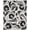 Black, Pattern 5, variant on Design&I 8'x10' Washable Area Rug Sleek Flatweave Pet Friendly Black White Elegant Floral and Vine Design Graceful Curves with Dotted Detailing for King Size Bedroom, Under Bed