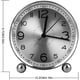 thumbnail image 2 of 4 Inch Silent Metal Alarm Clock Morning, Retro Sound Alarm, Battery Powered Electromechanical Alarm Clock, Travel Clock (Silver), 2 of 3