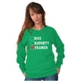 thumbnail image 4 of Xmas Naughty Nice Framed Checklist Sweatshirt for Men or Women Brisco Brands M, 4 of 6