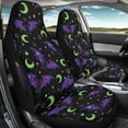 thumbnail image 4 of Binienty Halloween Waterproof Car Seat Covers Front Seats with Side Airbag Breathable Comfortable Car Seat Covers & Accessories Universal for SUV Truck Van, Bat Moon, 4 of 8