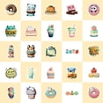 thumbnail image 2 of Paquete de pegatinas de vinilo con dibujos animados de Kawaii Food Animal, 50 unidades, 2 of 2