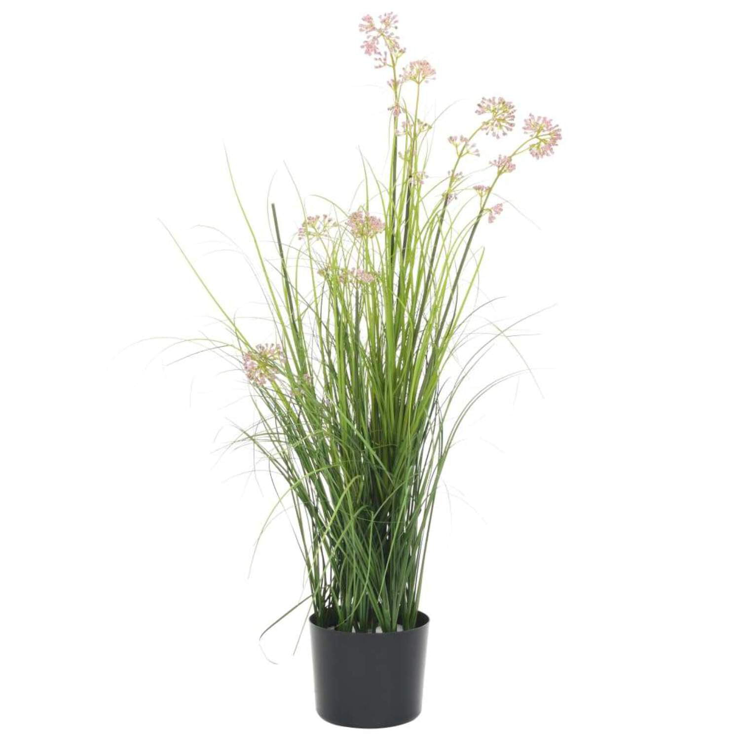 vidaXL Artificial Grass Plant with Flower 29.5/37.4" Home Decor Fake Flora 
