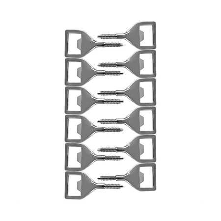 

Metal Opener Blank Stainless Steel Flat Opener Inserts Kit Threaded Beer Opener Hardware for Party