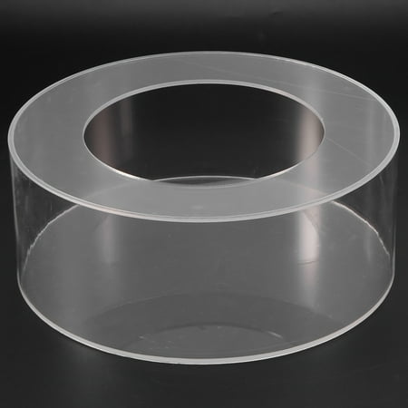 

1Pc Round Acrylic Cake Display Board Cake Edge Smoother Scraper Cake Tray DIY Round Decor Cake Refillable Board(C)