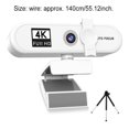 thumbnail image 4 of Caméra Web d'Ordinateur à Mise au Point Automatique HD USB en Ligne Réglable Caméra PC avec Microphone Filaire de Remplacement Caméra Web Externe Caméscope Blanc 4K, 4 of 8