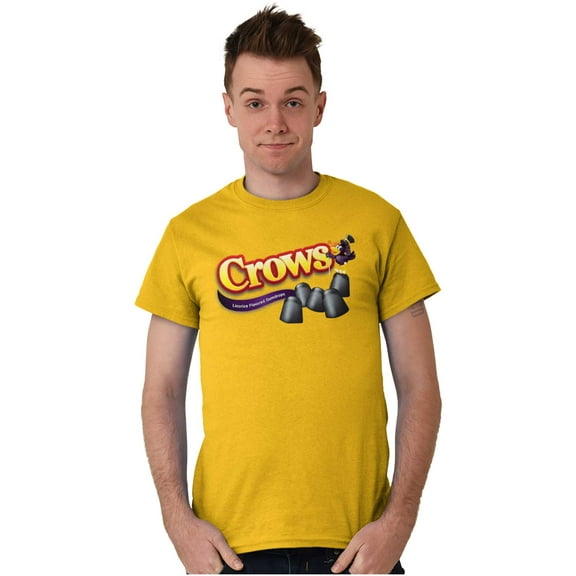 Black Licorice Lover Candy Crows Logo Men's Graphic T Shirt Tees Brisco Brands S