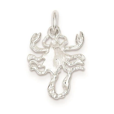 925 Sterling Silver Scorpion Polished Charm Pendant