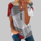 thumbnail image 2 of Blusa de manga corta con cuello en V, informal, cómoda y elegante para mujer OAVQHLG3B Store  lin121212, 2 of 5
