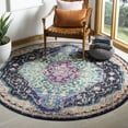 thumbnail image 3 of SAFAVIEH Monaco Qendro Transitional Area Rug, Black/Blue, 6'7" x 6'7" Round, 3 of 6