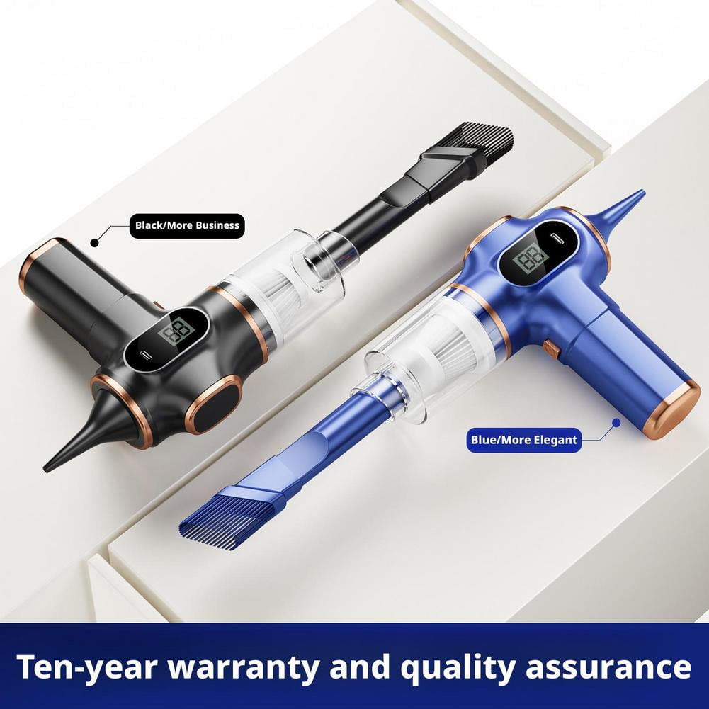 SharkTRUE Mini Handheld Vacuum Cleaner Rechargeable with with LCD Display,MultiNozzles and Charging Cable,Car Vacuum Portable Cordless for Car, Home, Office, Sofa, Pet Hair,Keyboard (Black)