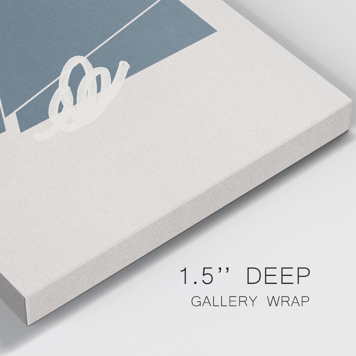Wexford Home Blue Felt III-Premium Gallery Wrapped Canvas, 24" x 24" - Ready to Hang