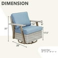 thumbnail image 6 of Auzfy Patio Swivel Rocker Chairs Set of 2, Wicker Rocking Chairs for Balcony Porch, Blue, 6 of 6