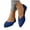 Blue, variant on Eltusu Women Flat Shoes, Slip on Pointy Toe Comfy Soft Work Shoes Green Size 5.5-9.5