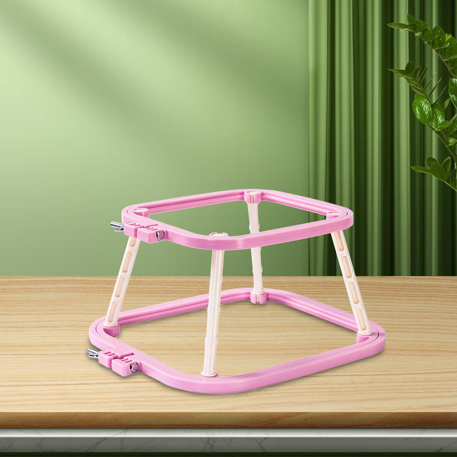 GUOOL Cross Stitch Rack Embroidery Frame Lap Stand Double Layer Art Crafts Stitching Durable DIY Hands Embroidery Hoop Desktop violet