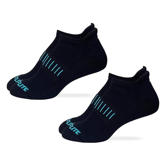 Top Flite Ladies Tab Socks 2 Pair, Black, Women's 6-9 Shoe