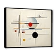 thumbnail image 2 of Designart "Beige Suprematism Harmonious symmetry I" Abstract Suprematism Floater Framed Canvas Art Print, 2 of 7