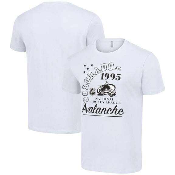 Men's Starter White Colorado Avalanche Arch City Team Graphic T-Shirt