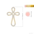 thumbnail image 3 of ANGARA Natural Diamond Loop Cross Pendant in 14K Yellow Gold for Women (Size-1.2mm | Color-H| Clarity-SI2) | April Birthstone, Birthday, Anniversary, Jewelry Gift for Women | Natural Diamond Necklace, 3 of 7