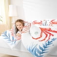 thumbnail image 4 of Homewish Red Crab Teen Queen Comforter Set, Cartoon Ocean Coral Bedding Sets, Kawaii Starfish Animal Reversible Bedding Comforter Set, Microfiber Bedroom Decor, 3-Piece, 4 of 8