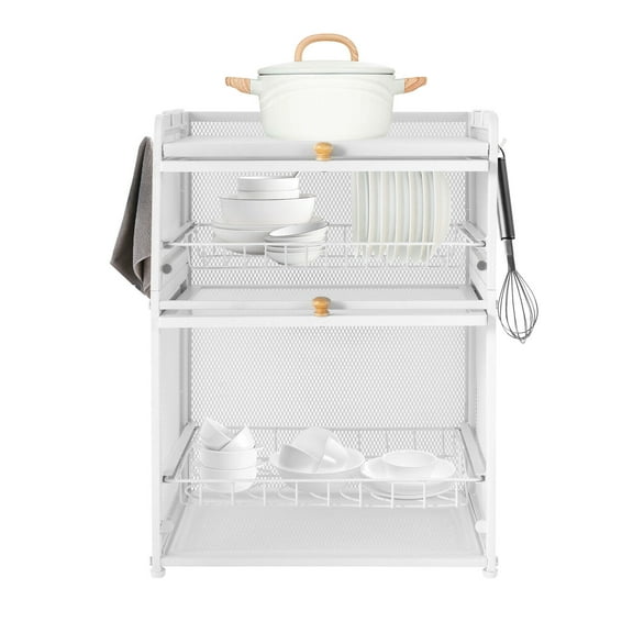 Dish Drying Rack and 3-Tier Board Drain Set Utensil Holder Kitchen Storage Counter