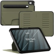 ZUGU CASE for iPad 10.9 Inch 10th Gen (2022) Slim Protective Case - Magnetic Stand & Sleep/Wake Cover (Model #s A2696, A2757, A2777) - Olive