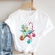 thumbnail image 3 of Camisas de moda para mujer, camisetas informales de manga corta con estampado navideño, blusas para ropa Pompotops  hkajfhjk457894, 3 of 7