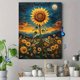 thumbnail image 4 of Qisvanset Framed Canvas Wall Art 12x16 Inch Moonlit Sunflower Starry Night Botanical Art, 4 of 5