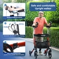 thumbnail image 3 of COSYWILL Upright Rollator Walker,Stand Up Walkers for Seniors and Adults with Backrest Seat,Lightweight and Folding Design,Red, 3 of 8