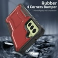 thumbnail image 5 of ExoGuard For Samsung Galaxy S21 FE Case, Phone Case with Screen Protector and Kickstand (Red), 5 of 9