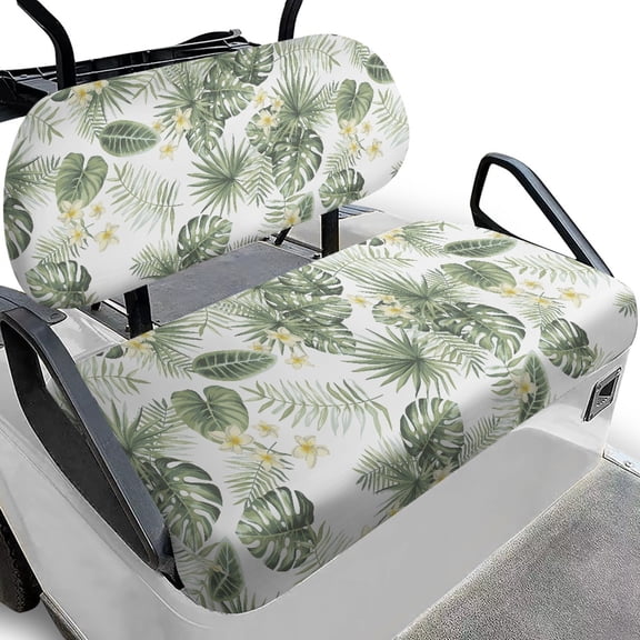 Pzuqiu Palm tree Golf Cart Seat Covers Easy to Install, for Outdoor Sports, Golf Seat Covers for Cart, Compatible with Ezgo Yamaha Seats