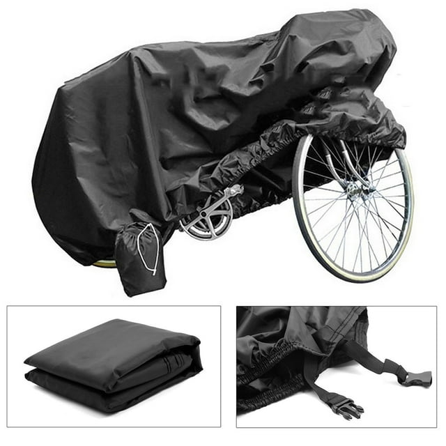SHOWERORO Bike Cover for Outdoor Cycling 1Set Black Cloth Dustproof and Waterproof Protection