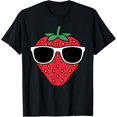 thumbnail image 1 of Camiseta divertida con diseño de fresa para mujeres y hombres, 1 of 2