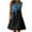 Blue, variant on Summer Dress Saving! Jerdar Women's Dress Loose Casual Printed Pleated Sleeveless Round Neck Leisure Dress Black S