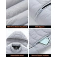 thumbnail image 3 of Venustas Heated Jacket with Battery Pack (Unisex), Heated Coat for Women and Men with Detachable Hood (Gray,M), 3 of 6